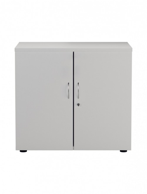 Office Storage Cupboard White Desk High Cupboard WDS745CPWH by TC - enlarged view