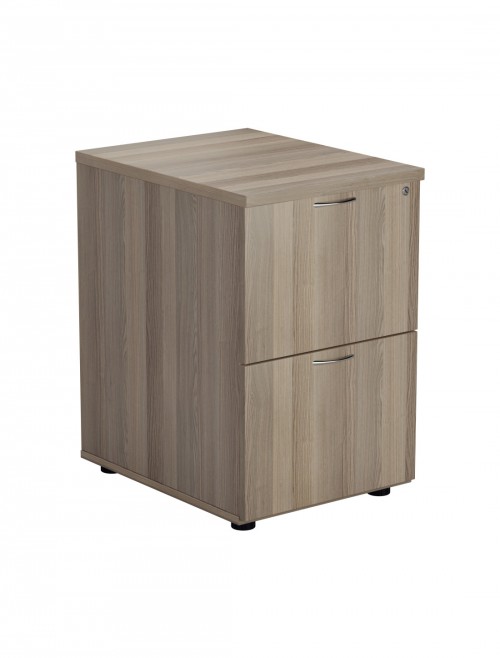 Office Storage Grey Oak Filing Cabinet 2 Drawer TES2FCGO by TC - enlarged view