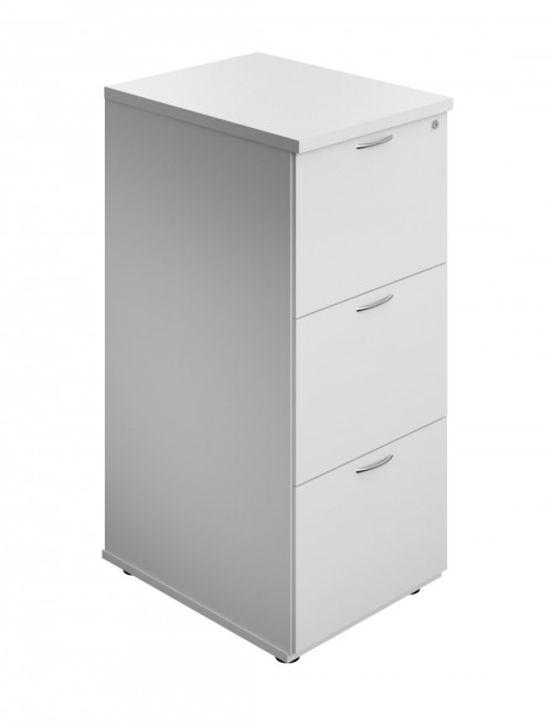 Office Storage White Filing Cabinet 3 Drawer TES3FCWH by TC - enlarged view