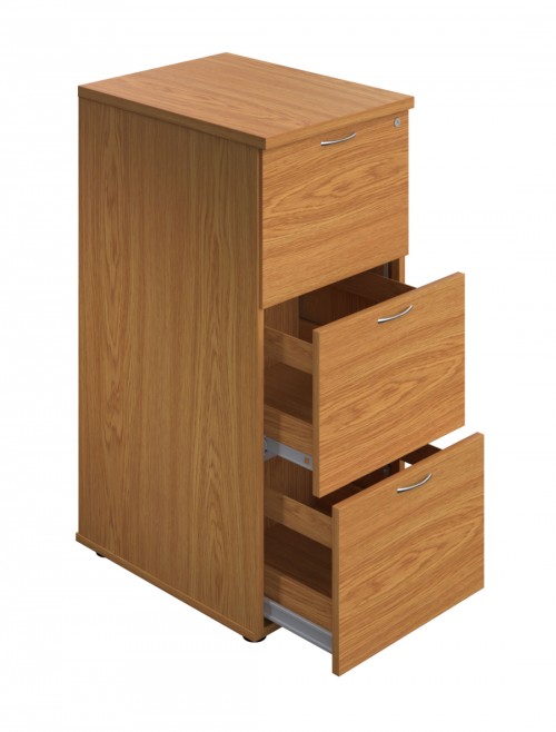 Office Storage Oak Filing Cabinet 3 Drawer TES3FCNO by TC - enlarged view