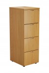 Office Storage Oak Filing Cabinet 4 Drawer TES4FCNO by TC - enlarged view