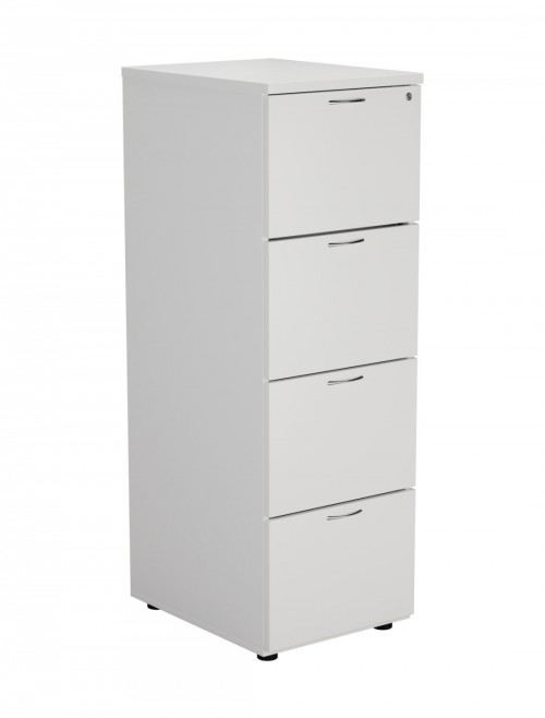 Office Storage White Filing Cabinet 4 Drawer TES4FCWH by TC - enlarged view