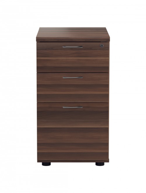 Office Storage Dark Walnut 3 Drawer Desk High Pedestal TESDHP3DW by TC - enlarged view