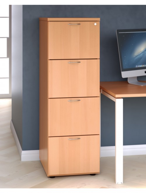 Office Storage Beech Filing Cabinet 4 Drawer TES4FCBE2 by TC - enlarged view