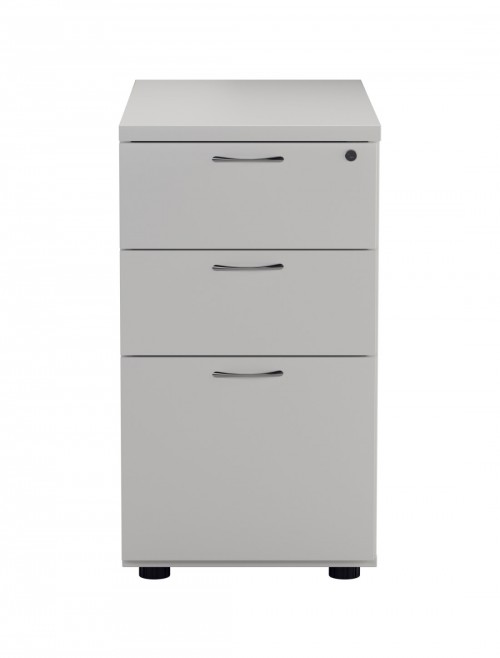 Office Storage White 3 Drawer Desk High Pedestal TESDHP3/800WH by TC - enlarged view