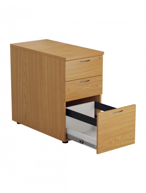 Office Storage Oak 3 Drawer Desk High Pedestal TESDHP3/800NO by TC - enlarged view