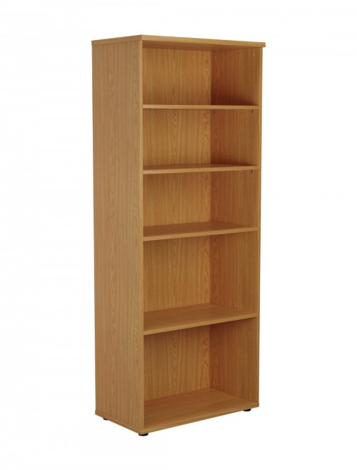 Office Storage 2000mm Tall Office Bookcase Oak WDS2045NO by TC - enlarged view