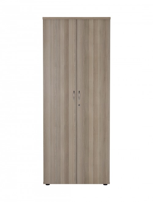 Office Cupboard Grey Oak 2000mm Tall Office Storage Cupboard WDS2045CPGO by TC - enlarged view