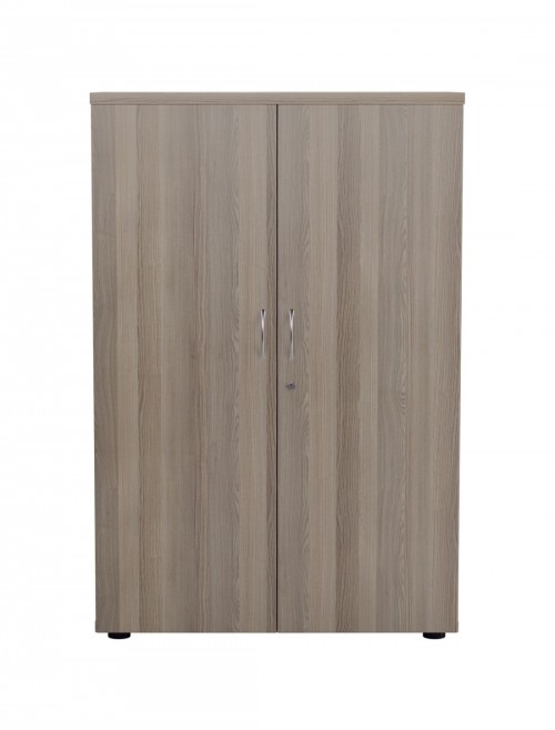 Office Cupboard Grey Oak 1200mm Office Storage Cupboard WDS1245CPGO by TC - enlarged view