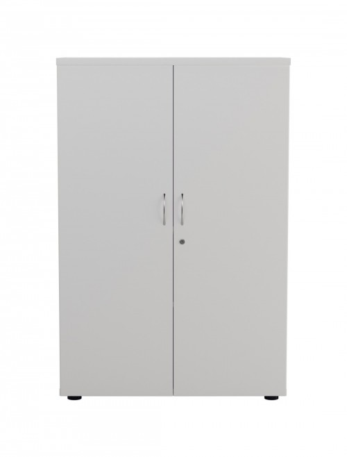 Office Cupboard White 1200mm Office Storage Cupboard WDS1245CPWH by TC - enlarged view