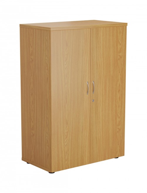 Office Cupboard Oak 1200mm Office Storage Cupboard WDS1245CPNO by TC - enlarged view