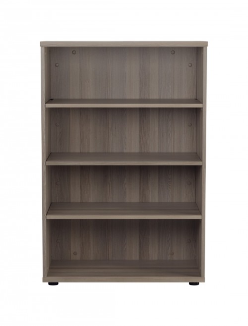 Office Bookcase Grey Oak 1200mm Office Storage Bookcase WDS1245GO by TC - enlarged view