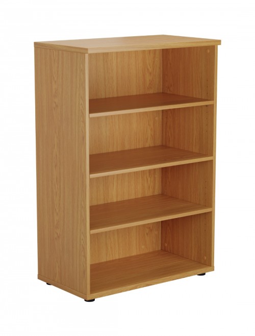 Office Bookcase Oak 1200mm Office Storage Bookcase WDS1245NO by TC - enlarged view