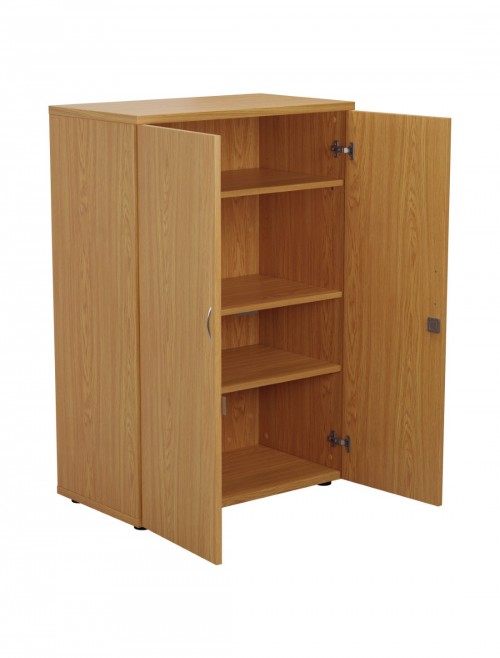 Office Cupboard Oak 1200mm Office Storage Cupboard WDS1245CPNO by TC - enlarged view