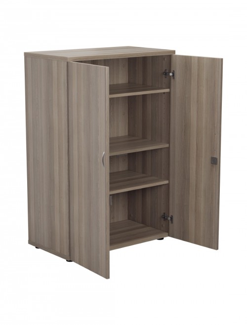 Office Cupboard Grey Oak 1200mm Office Storage Cupboard WDS1245CPGO by TC - enlarged view