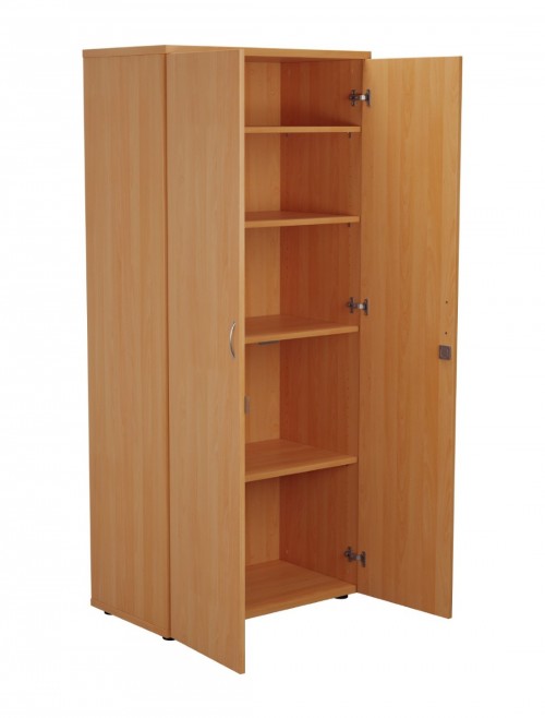 Office Cupboard Beech 1800mm Tall Office Storage Cupboard WDS1845CPBE by TC - enlarged view