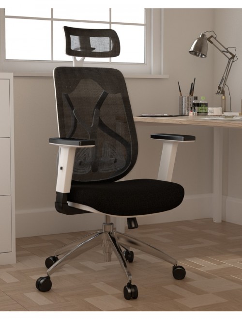 Office Chairs Maldini High Back Mesh Office Chair CH0782WH