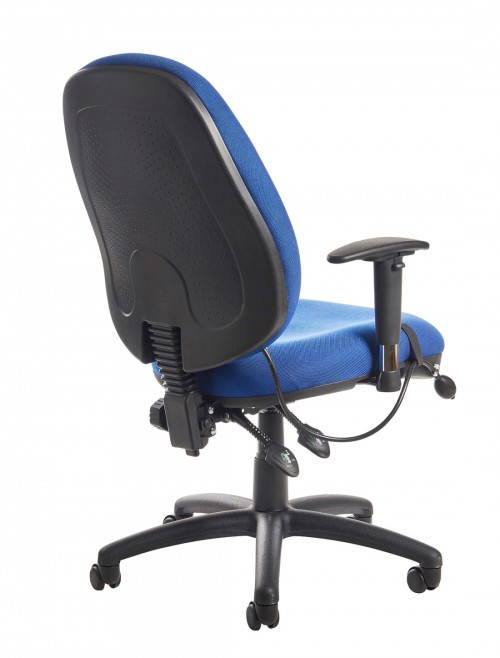 Office Chairs Blue Sofia Fabric High Back Managers Chair SOF300T1-B by Dams - enlarged view