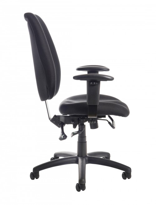 Office Chairs Cornwall Multi-Functional Blue Fabric High Back Operators Chair CWL300K2-K - enlarged view