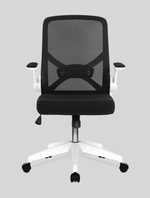 Mesh Office Chair Black Oyster Folding Back Computer Chair BCM/K523/WH-BK by Eliza Tinsley - enlarged view