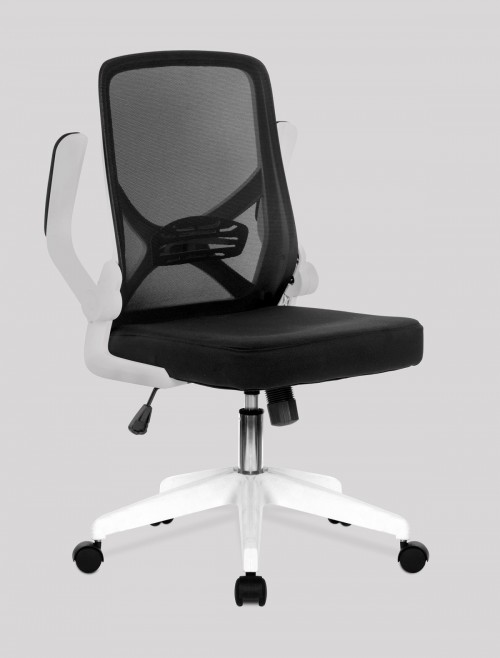 Mesh Office Chair Black Oyster Folding Back Computer Chair BCM/K523/WH-BK by Eliza Tinsley-Nautilus