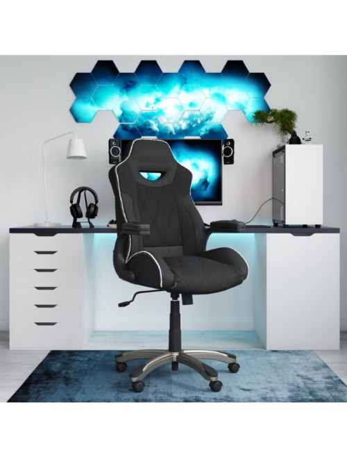 Office Chair Black Silverstone Gaming Chair AOC2282BLK by Alphason - enlarged view