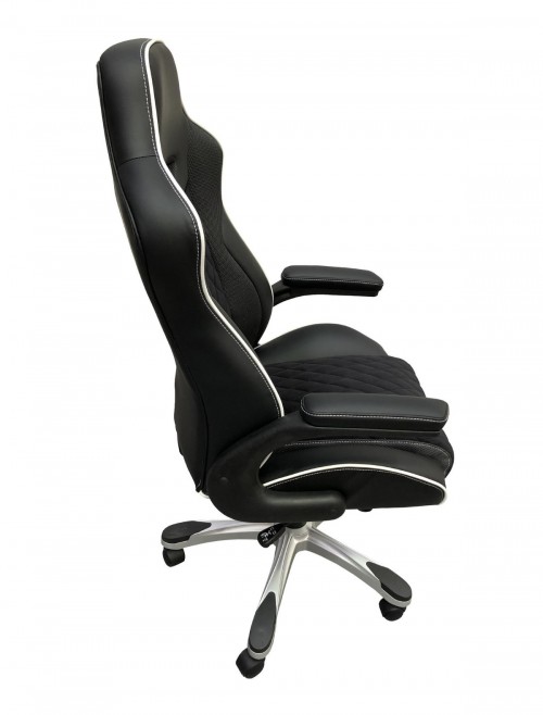 Office Chair Black Silverstone Gaming Chair AOC2282BLK by Alphason - enlarged view