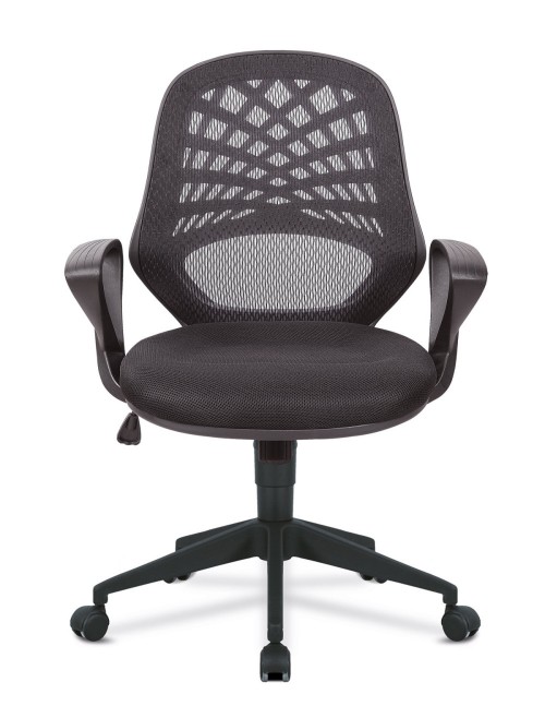 Mesh Office Chair Black Lattice Operators Chair BCM/K116/BK by Eliza Tinsley - enlarged view