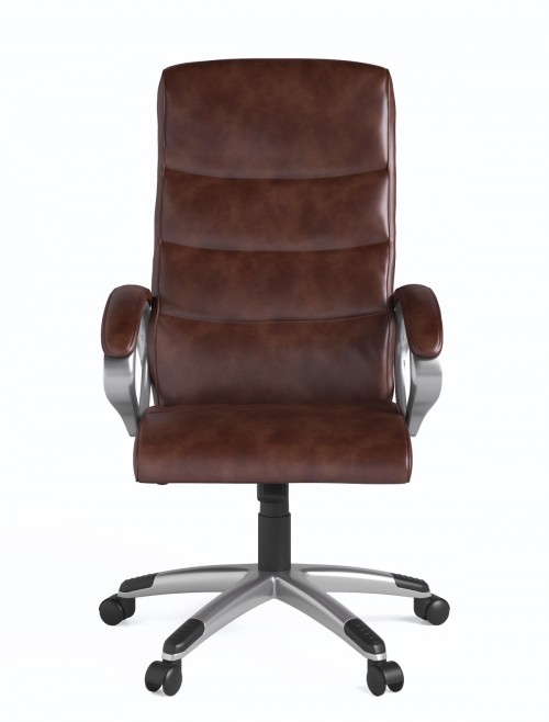 Office Chair Brown Hampton Leather Office Chair AOC6241BRO by Alphason - enlarged view