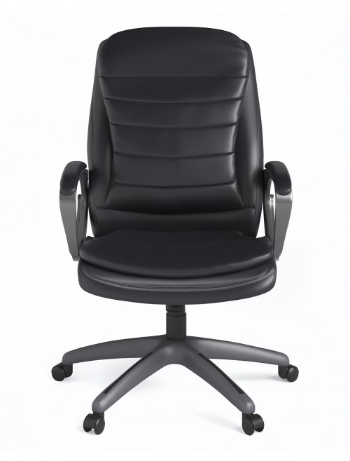 Office Chair Black Mayfield Leather Office Chair AOC6243BLK by Alphason - enlarged view