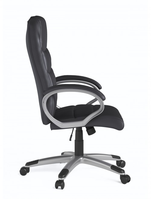 Office Chair Black Hampton Leather Office Chair AOC6241BLK by Alphason - enlarged view