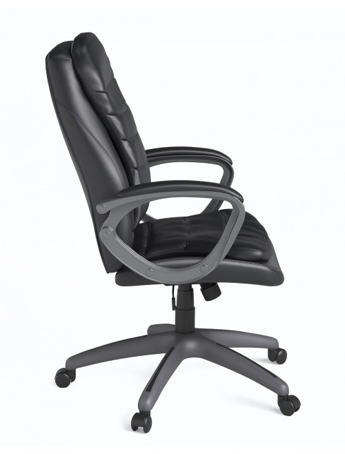 Office Chair Black Mayfield Leather Office Chair AOC6243BLK by Alphason - enlarged view