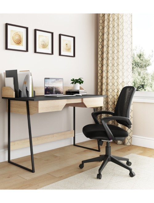 Mesh Office Chair Black Marvin Computer Chair AOC8166BLK by Alphason - enlarged view