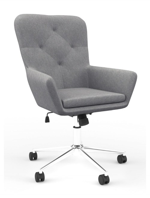 Fabric Office Chair Grey Benjamin Computer Chair AOC4482GRY by Alphason - enlarged view