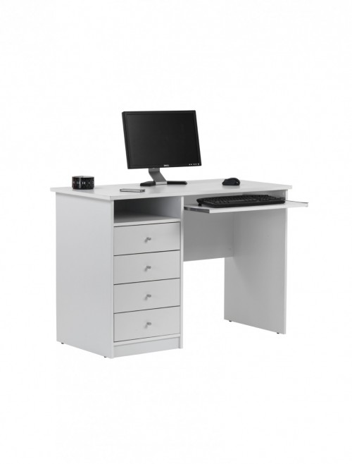 Home Office Desk White Marymount Workstation AW22813-WH by Alphason - enlarged view