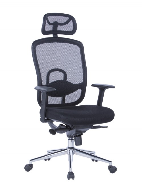 Mesh Office Chair Miami Black AOC2800BLK by Alphason - enlarged view