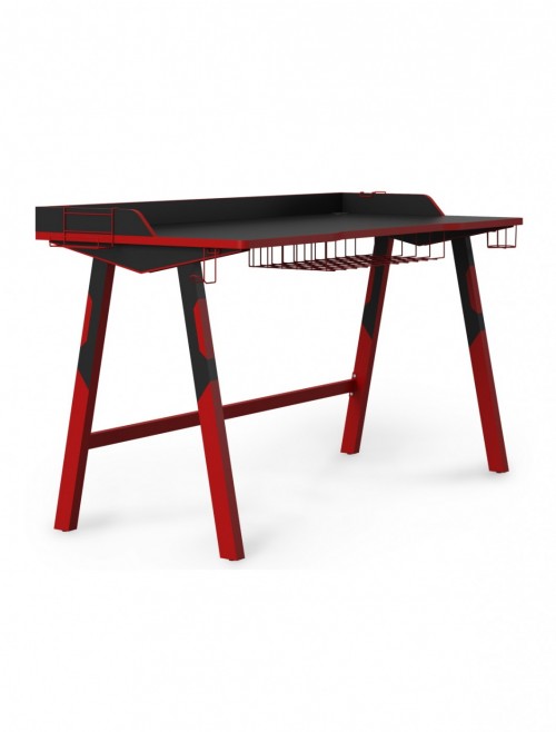 Gaming Desk Fuego Red and Black Home Office Desk AW9230 by Alphason Dorel - enlarged view