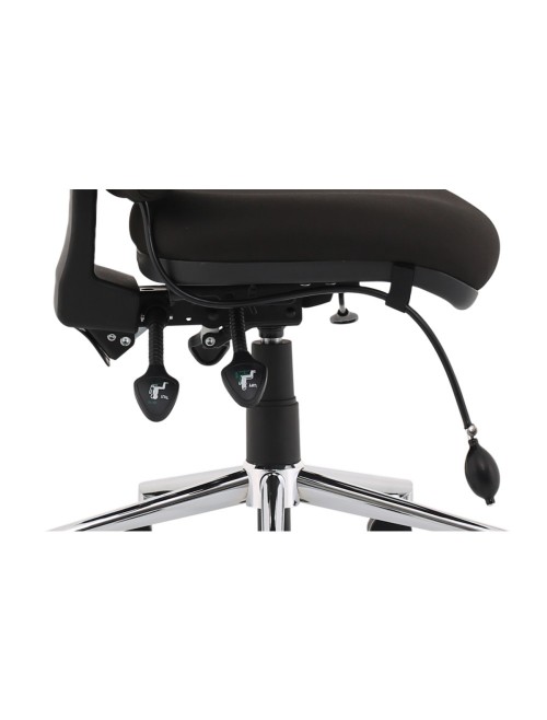 Office Chairs Black Chiro Medium Back Fabric Operator Chair OP000247 by Dynamic - enlarged view