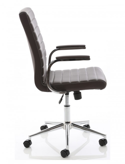 Office Chairs Brown Bonded Leather Ezra Executive Chair EX000190 by Dynamic - enlarged view