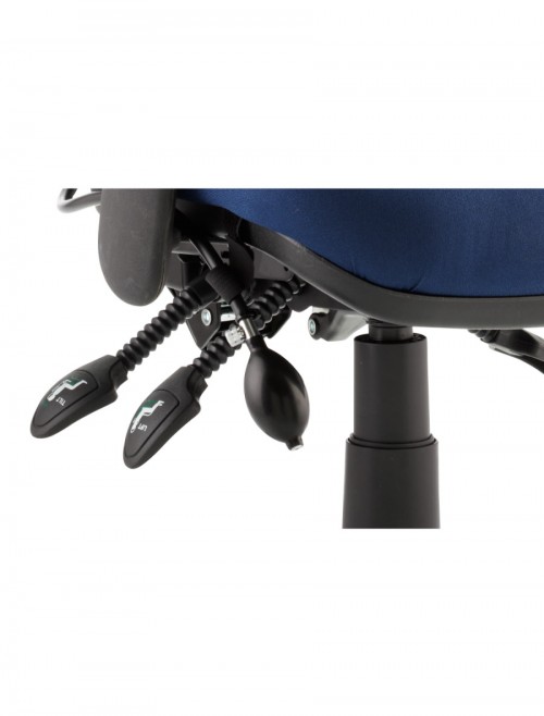 Office Chairs Blue Chiro Medium Back Fabric Operator Chair OP000011 by Dynamic - enlarged view