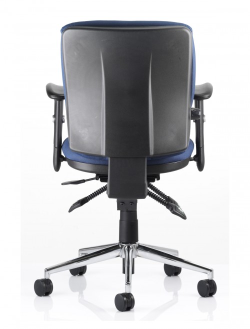 Office Chairs Blue Chiro Medium Back Fabric Operator Chair OP000011 by Dynamic - enlarged view