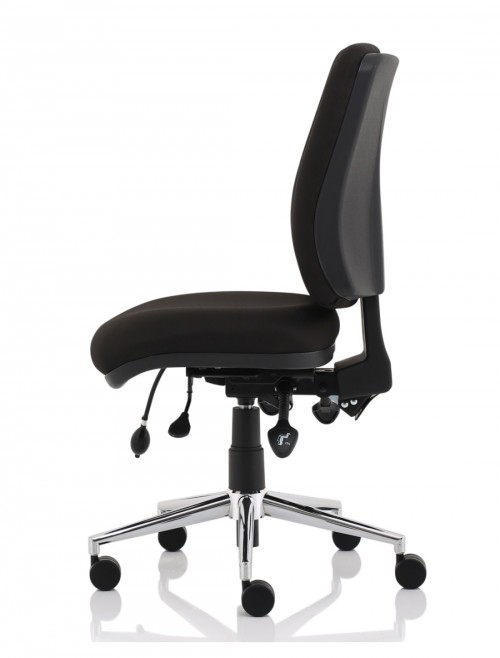 Office Chairs Black Chiro Medium Back Fabric Operator Chair OP000247 by Dynamic