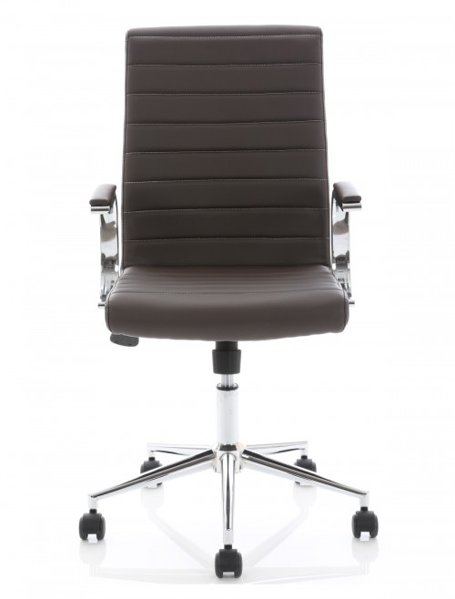 Office Chairs Brown Bonded Leather Ezra Executive Chair EX000190 by Dynamic - enlarged view