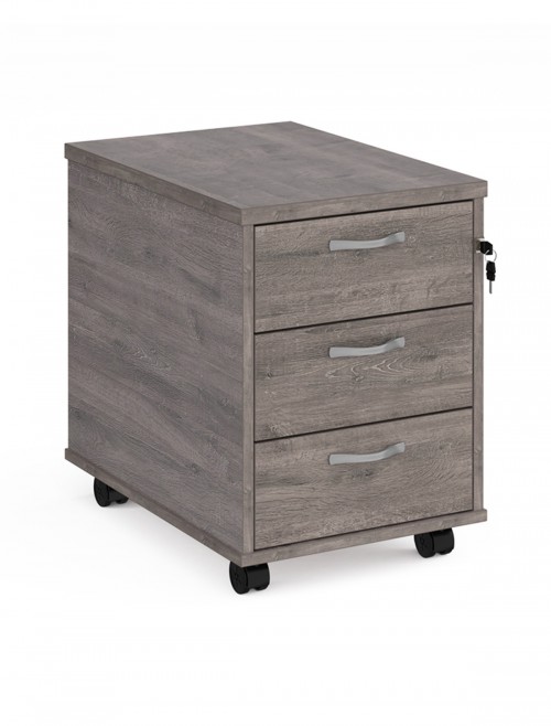 Grey Office Desk 1200mm Maestro and 3 Drawer Storage Pedestal Bundle SBS312GO by Dams - enlarged view