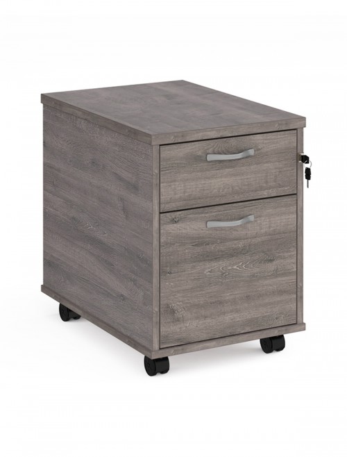 Grey Office Desk 1200mm Maestro and 2 Drawer Storage Pedestal Bundle SBS212GO by Dams - enlarged view