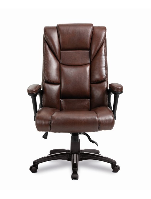 Office Chair Brown Leather Effect Titan Executive Chair BCP/G344/BW by Eliza Tinsley - enlarged view