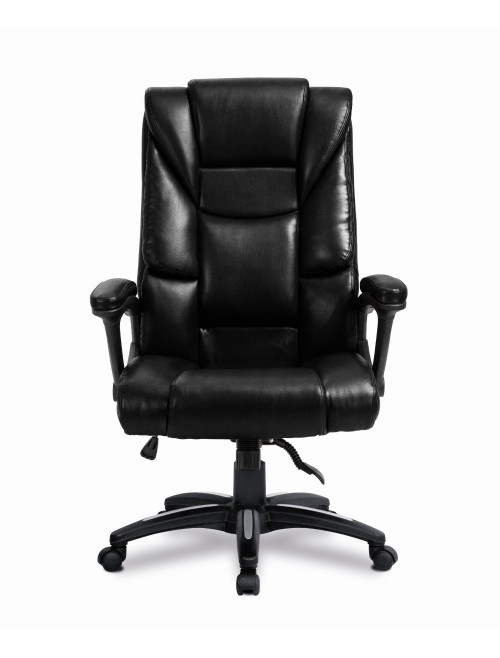 Office Chair Black Leather Effect Titan Executive Chair BCP/G344/BK by Eliza Tinsley - enlarged view