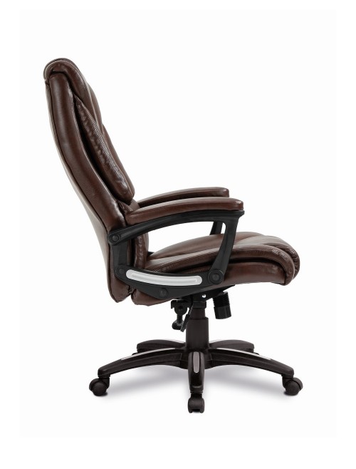 Office Chair Brown Leather Effect Titan Executive Chair BCP/G344/BW by Eliza Tinsley - enlarged view