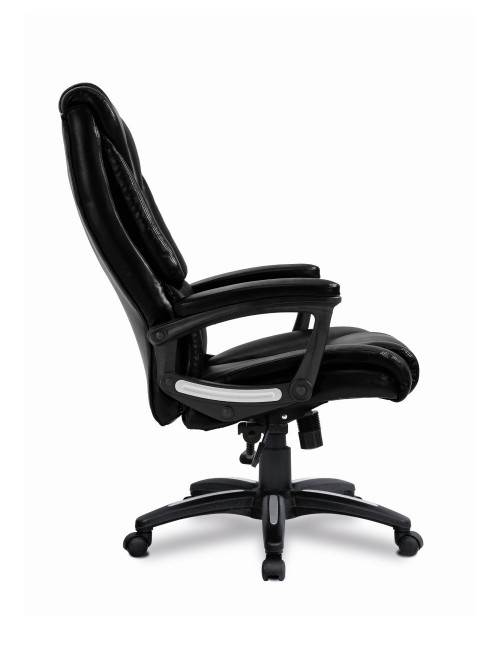 Office Chair Black Leather Effect Titan Executive Chair BCP/G344/BK by Eliza Tinsley - enlarged view