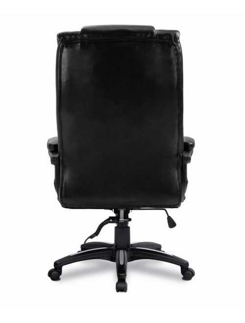 Office Chair Black Leather Effect Titan Executive Chair BCP/G344/BK by Eliza Tinsley